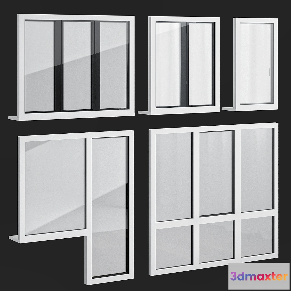 1422200 - Finstal plastic windows 3D Max
