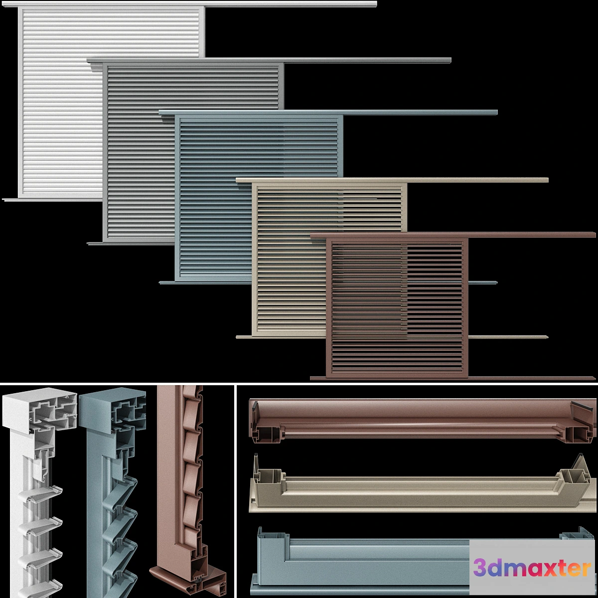 1422530 - Shutter blind system for windows and doors 3D Max