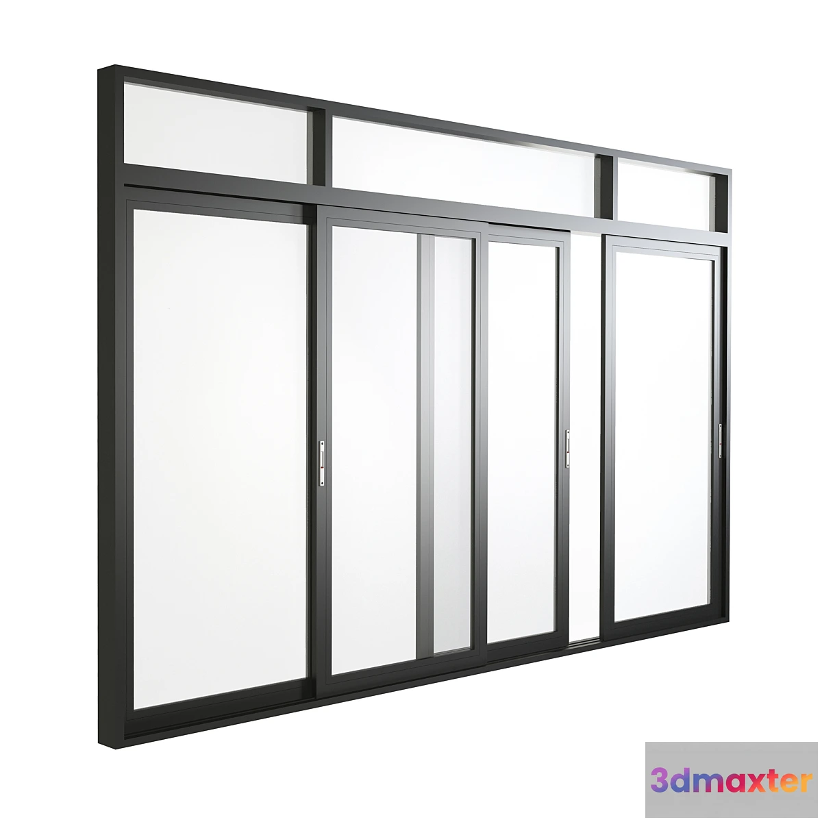 1442310 - Aluminum Sliding four Doors & Windows 3D Max