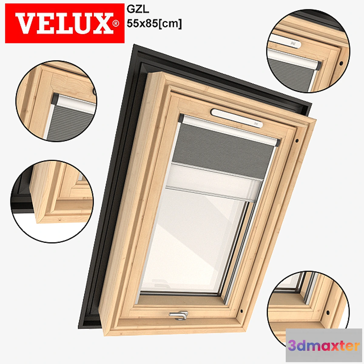 1453382 - VELUX roof window GZL 3D Max
