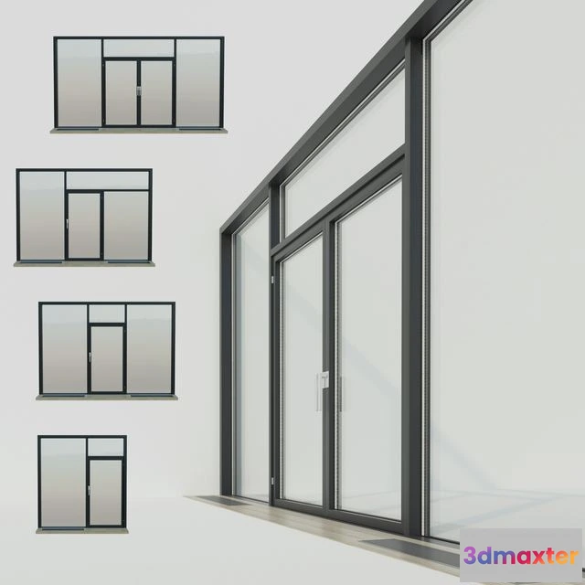 1538562 - Panoramic windows. Stained Glass.5 3D Max