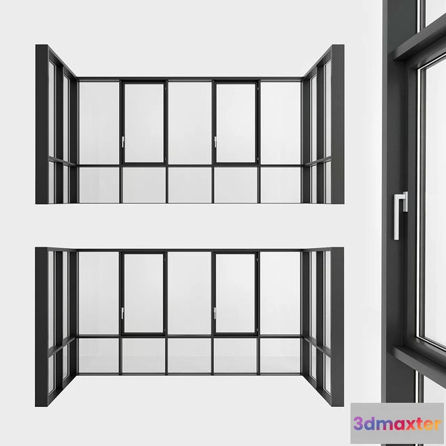 1544251 - Panoramic glazing. Stained glass. one hundred 3D Max