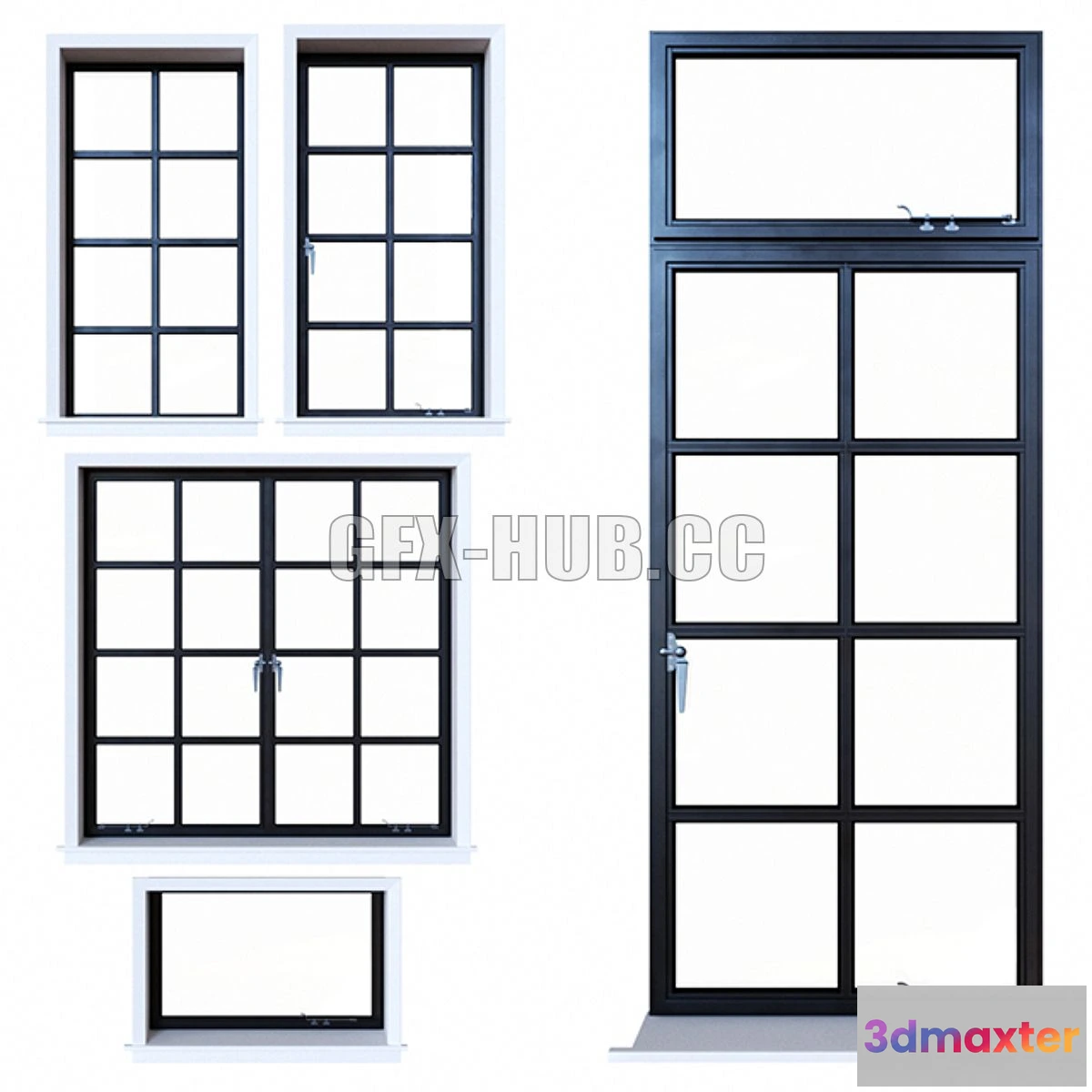 1547827 - Steel Windows 3D Max