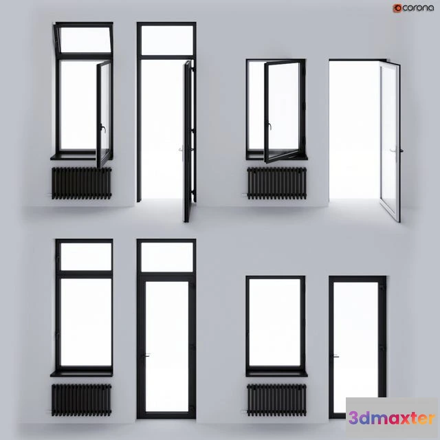 1549687 - Aluminum window and balcony door ALUMIL 3D Max