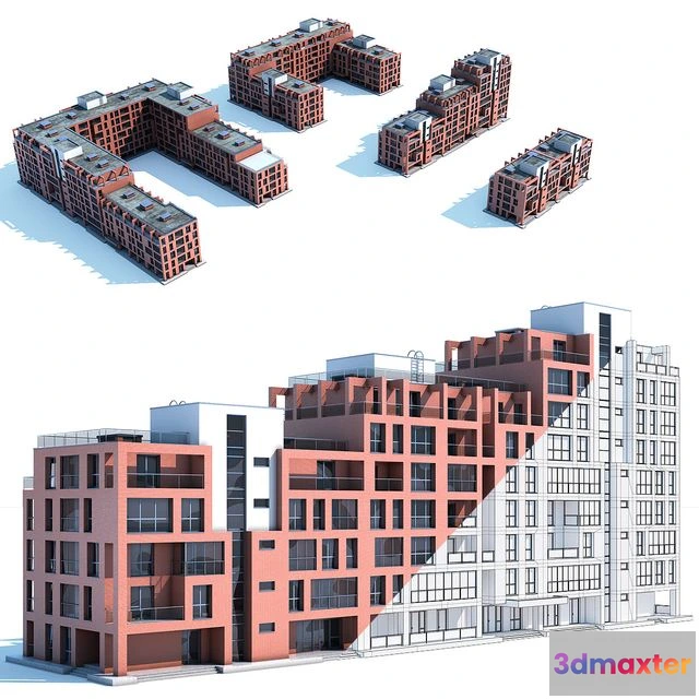 1561553 - A set of buildings 3D Max