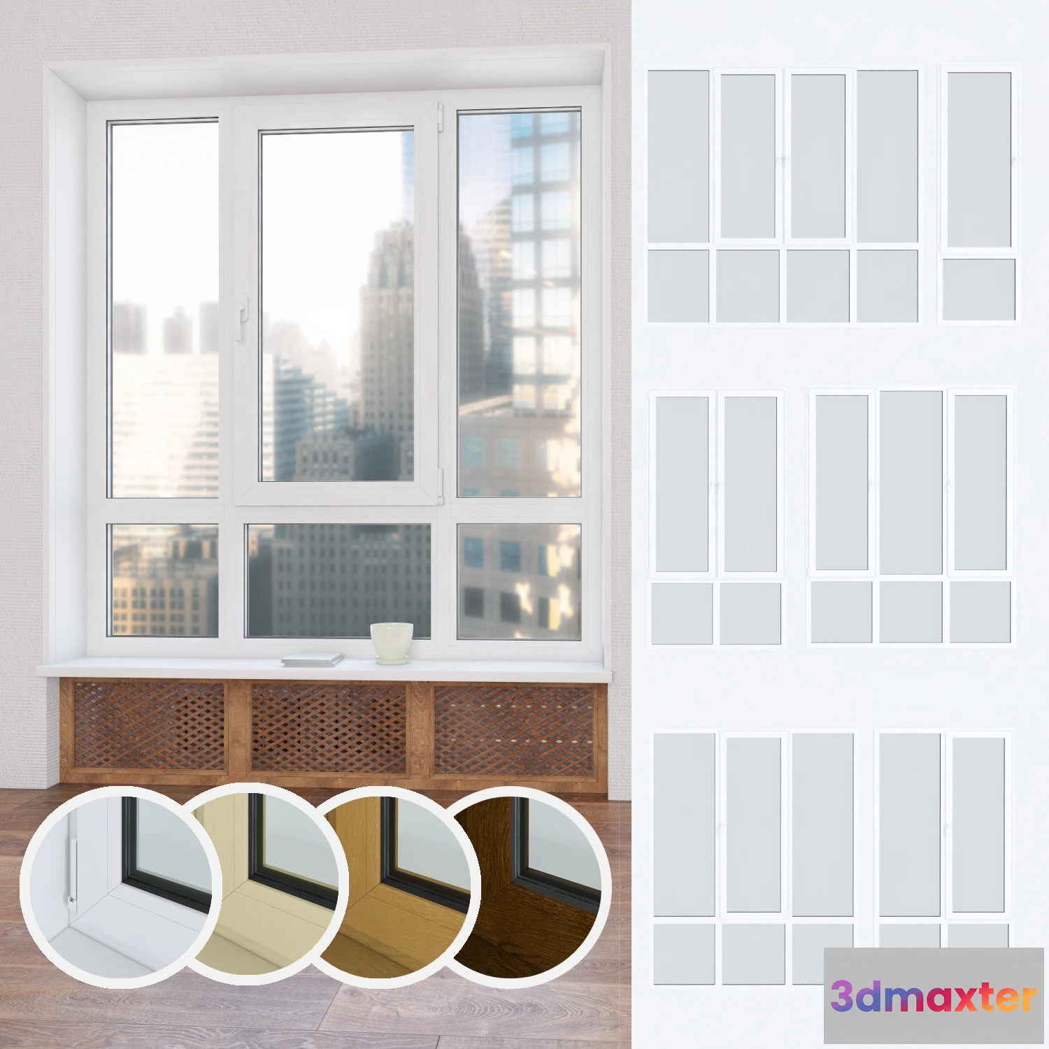 1667218 - other-models - Set of plastic windows 05 3D Max