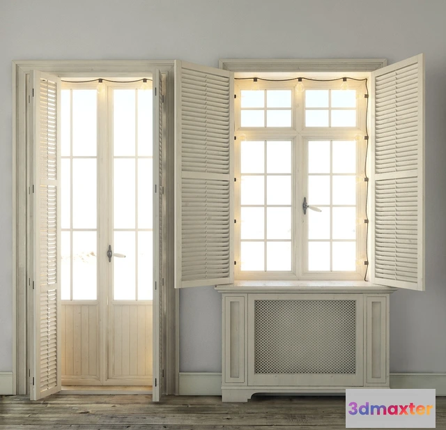 1667226 - other-models - Windows with shutters and backlighting 3D Max