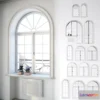1667254 - other-models - Set classical arched windows with decor 3D Max