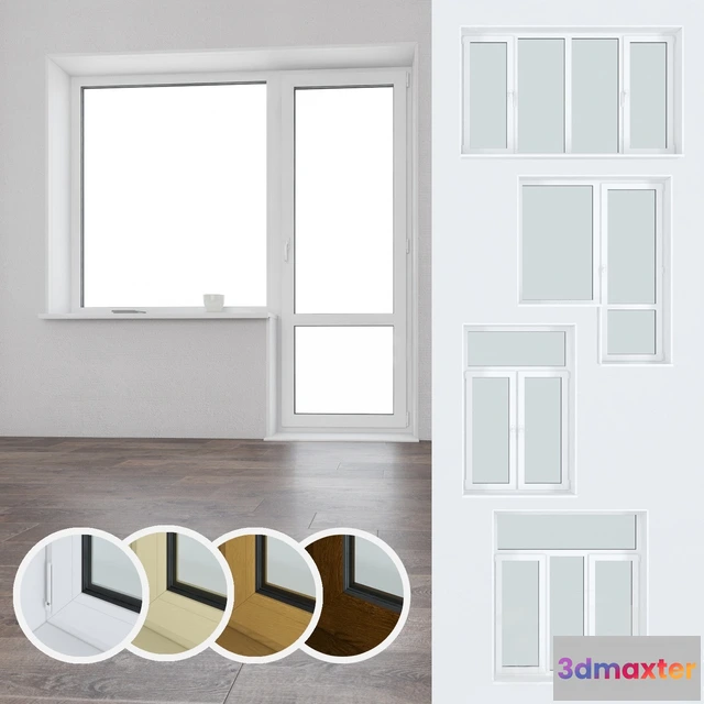 1667262 - other-models - A set of plastic windows 08 3D Max