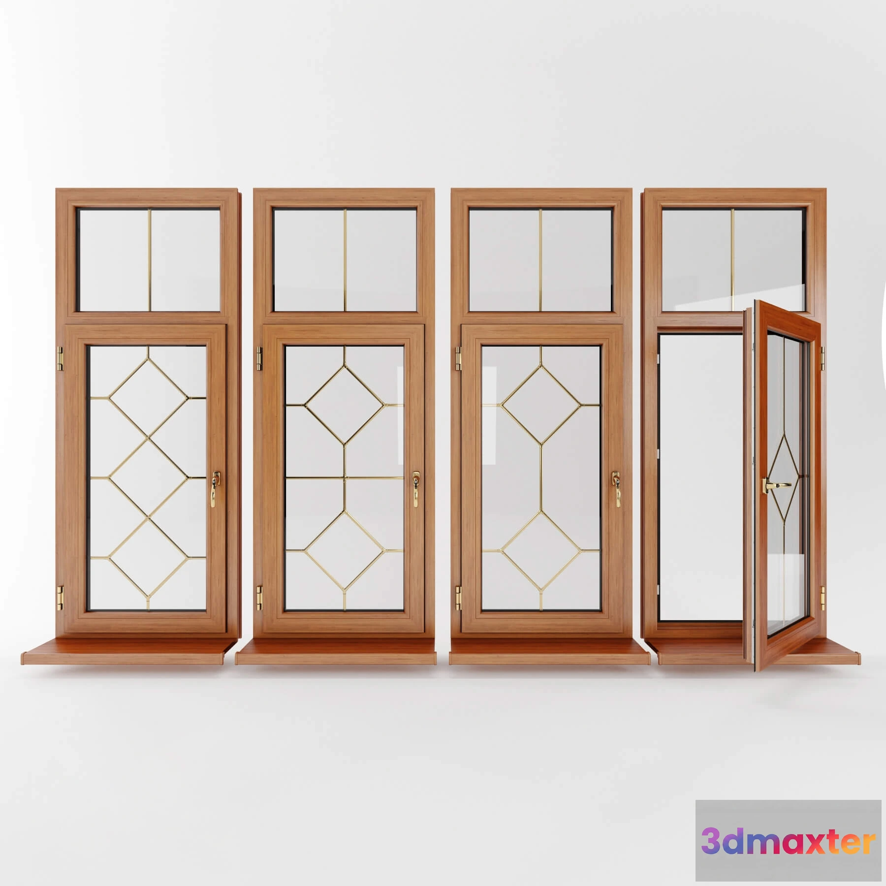 1667280 - other-models - Plastic windows with muntin bars 3D Max