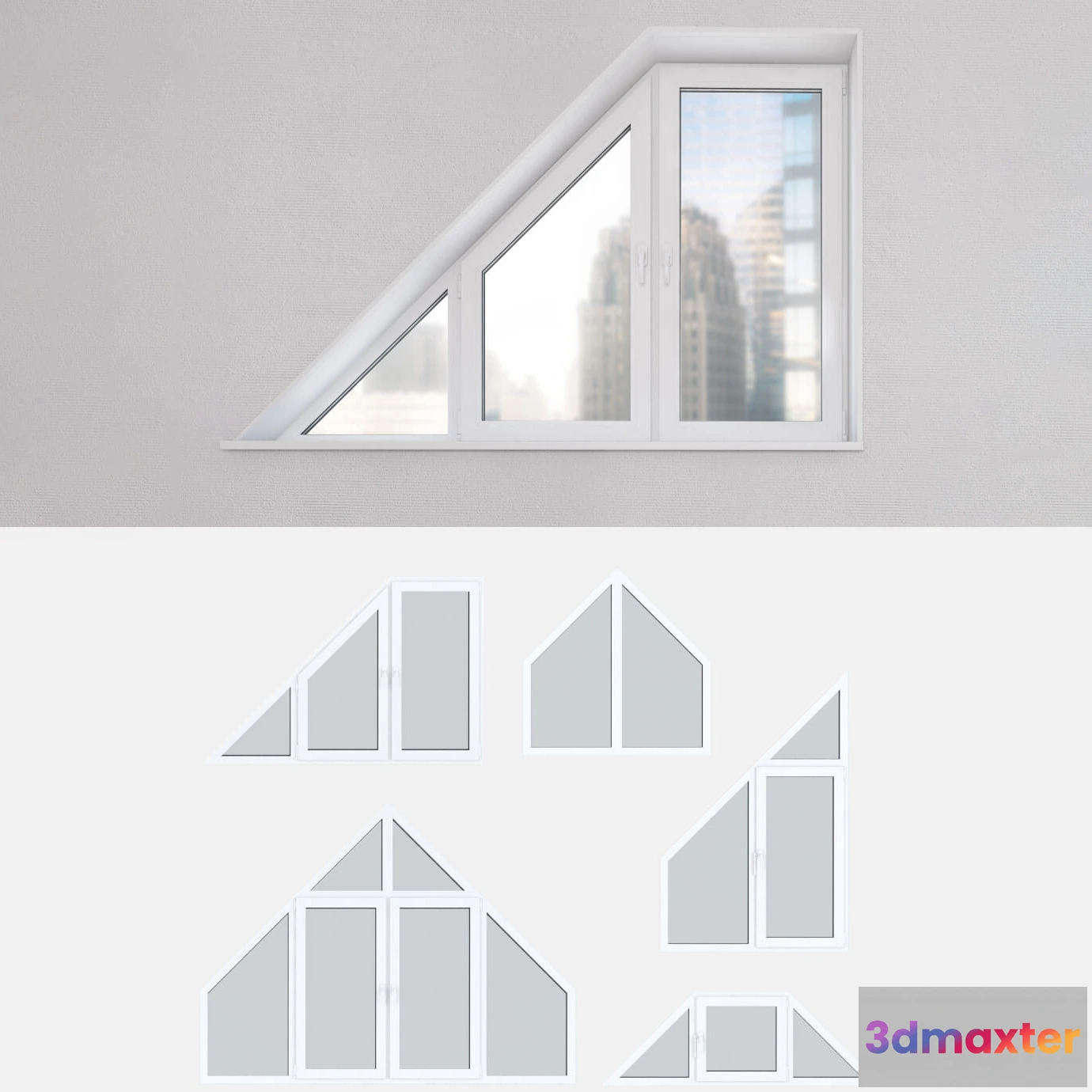 1667284 - other-models - A set of plastic windows 14 3D Max