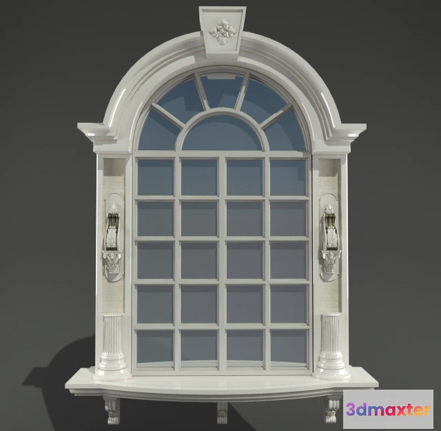1667308 - other-models - Arched Classic Window 3D Max