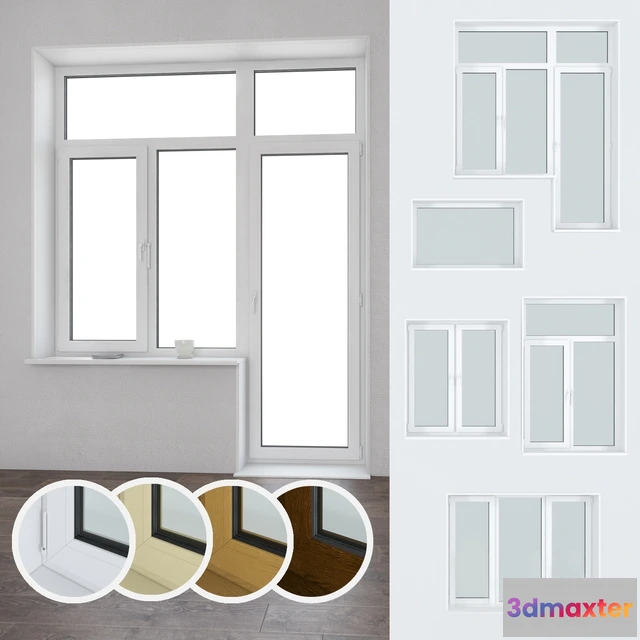 1667314 - other-models - A set of plastic windows 06 3D Max