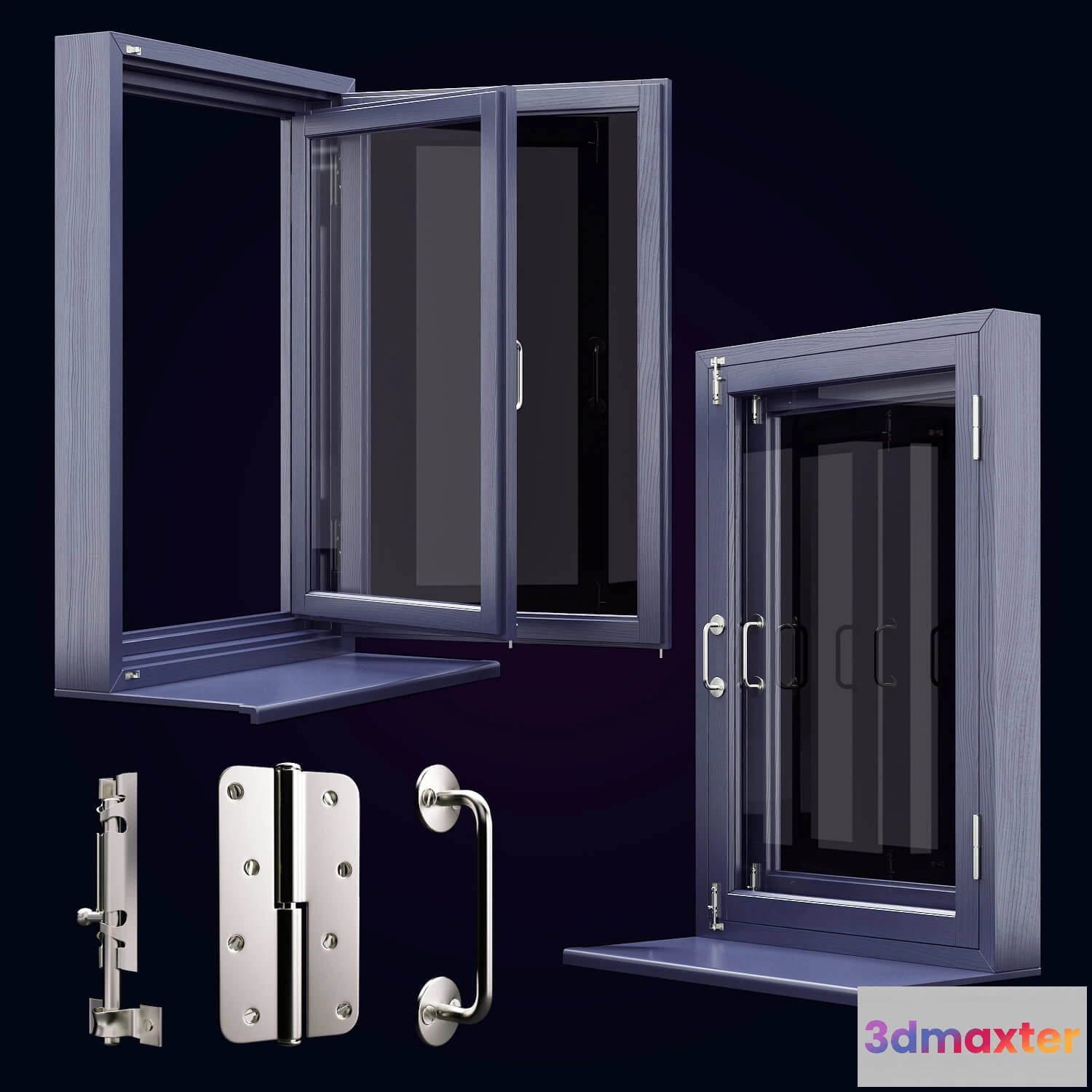 1667318 - other-models - Wooden window 78 3D Max