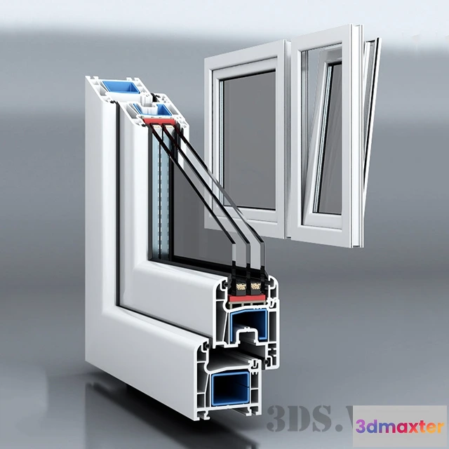 1667386 - other-models - Plastic three-layer windows 3D Max