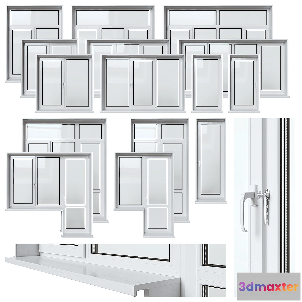 644011 - Plastic Window  Balcony door - No.2
