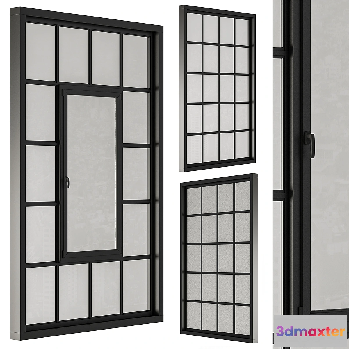 706978 - Industrial Black Window Modern - Windows Set 14