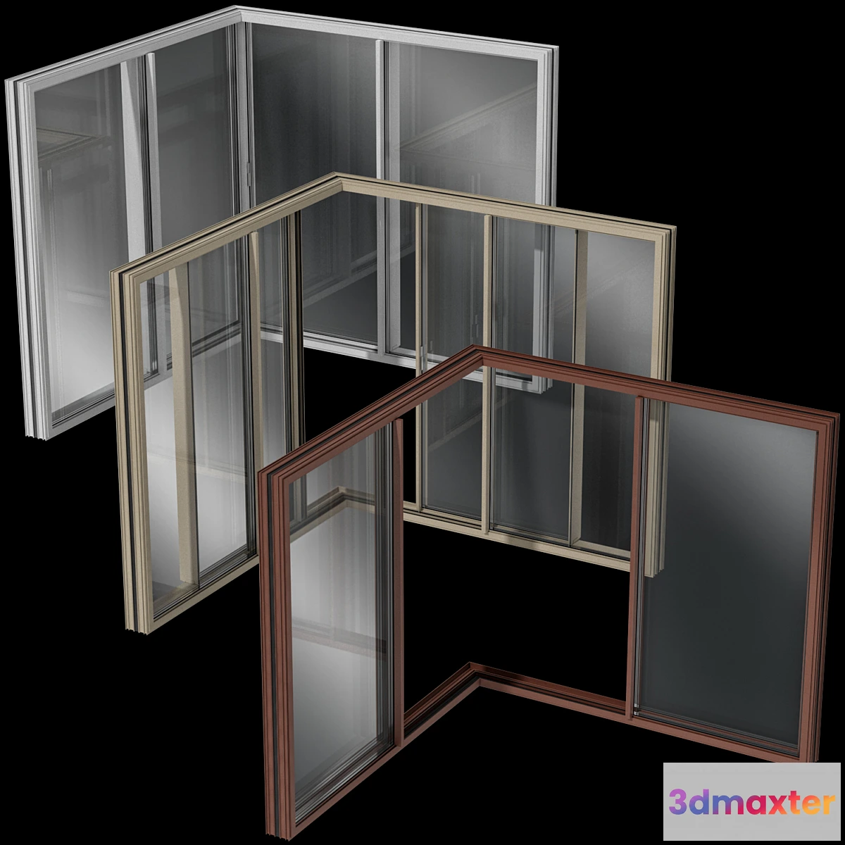 706990 - Sliding Corner Stained Glass Aluminum Windows