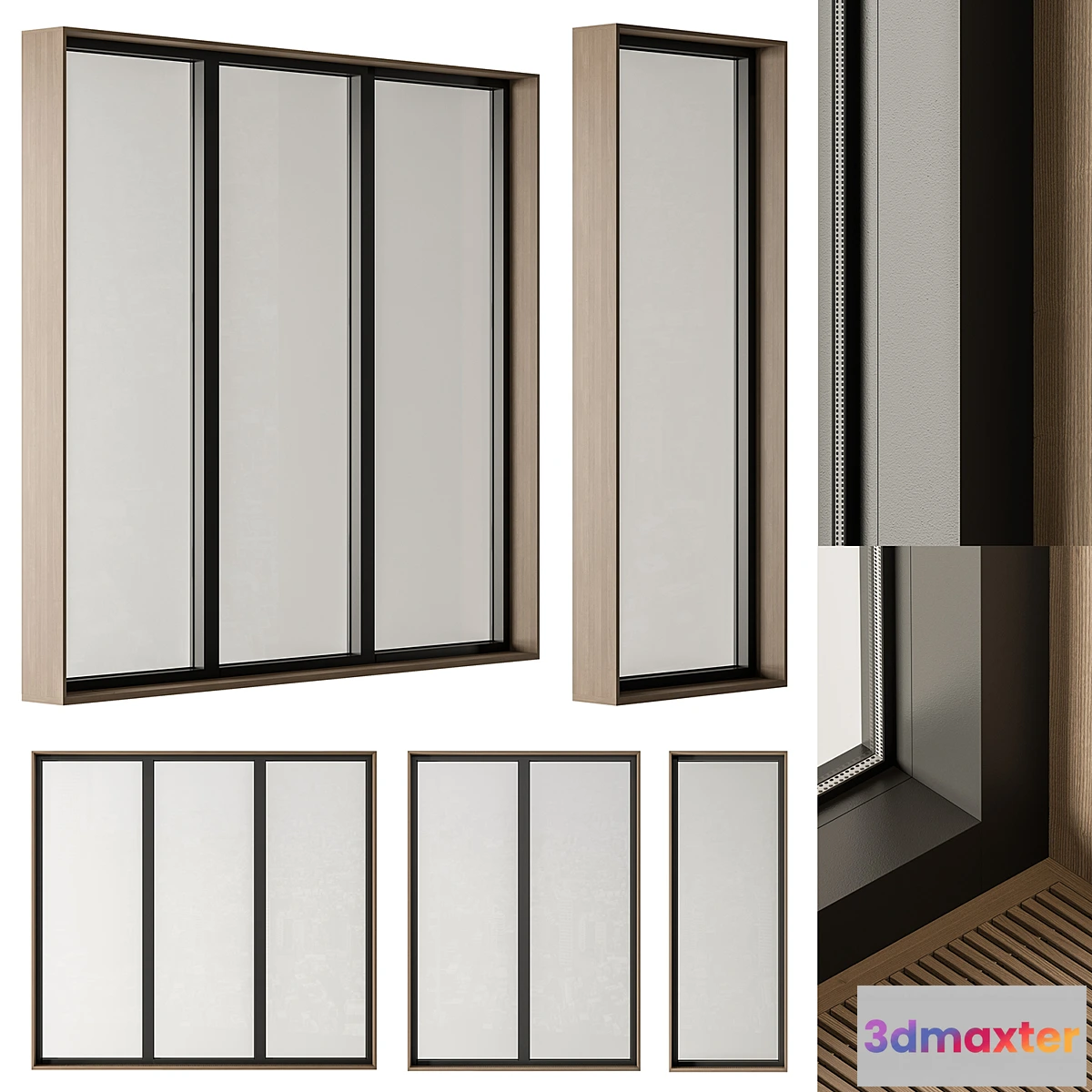 707020 - White Frame - Windows Set 19