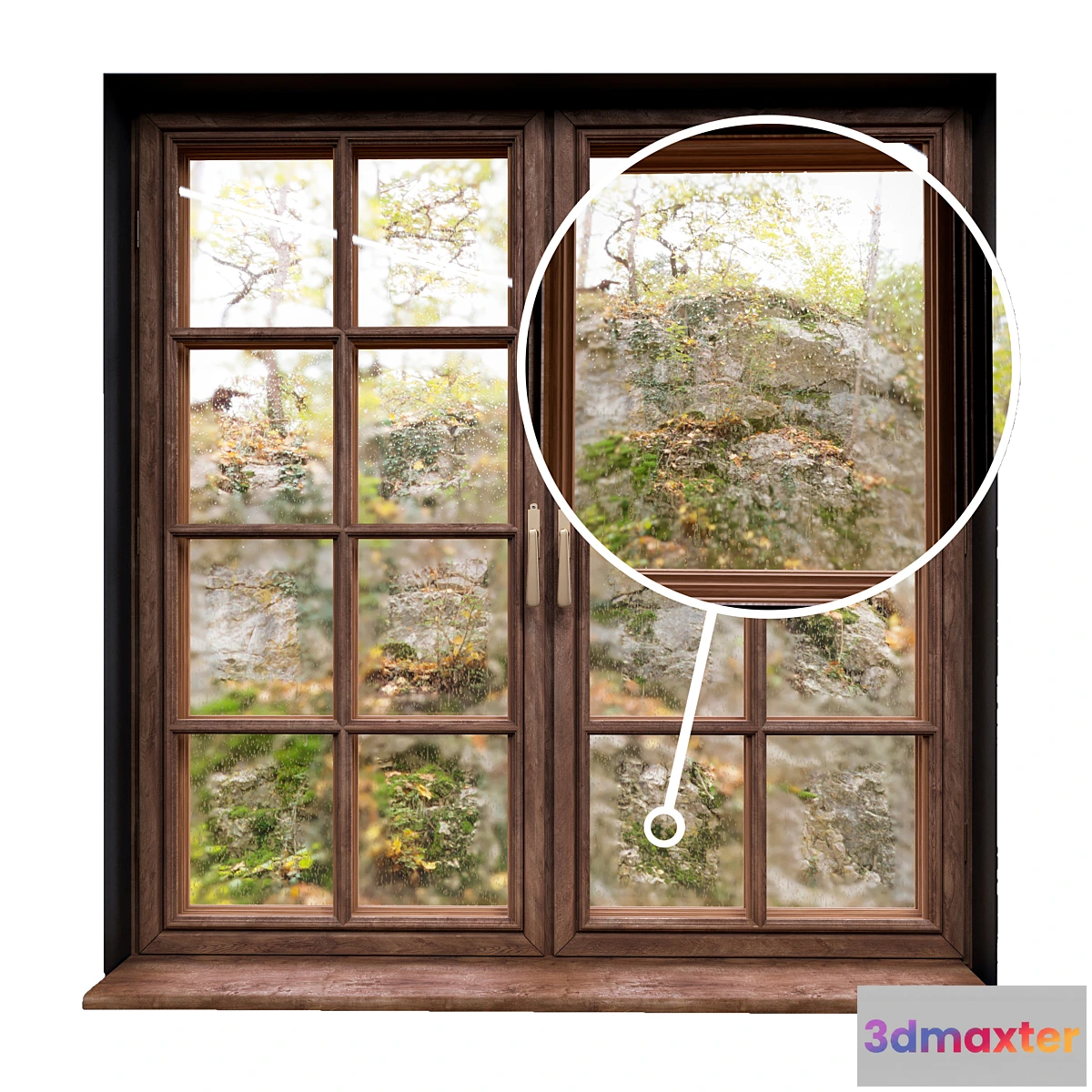 755211 - misted glass material with water droplets