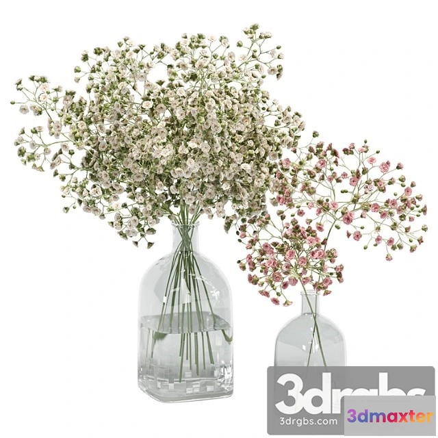 1009602 - Flowers Bouquet In Glass Vase 02 1