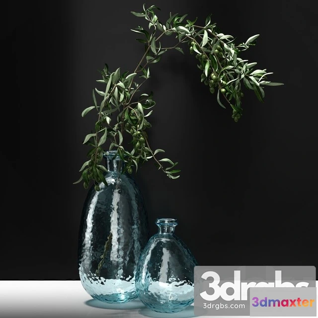 1009786 - Olive Branch in Vase