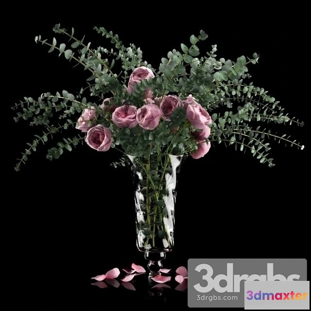 1009872 - Pink Roses Eucalyptus