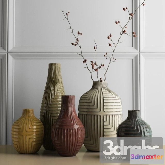 1010104 - West Elm Linework Vases