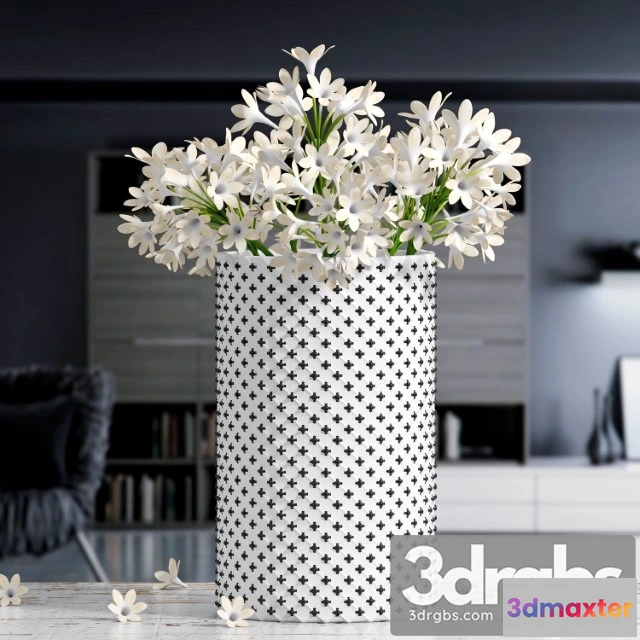 1010112 - White Flower Vase 1