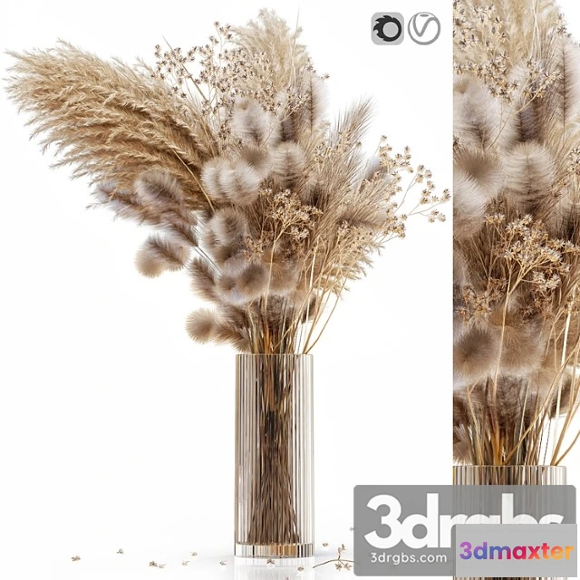 1059634 - Dry flowers in modern vase 3