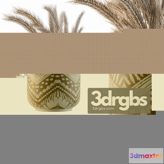 1059660 - Dry plants 22 - wheat with hand draw vase