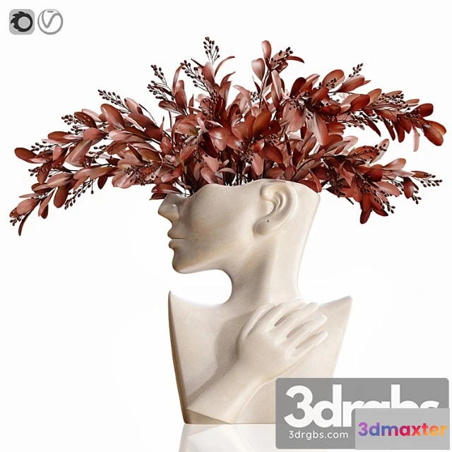 1059804 - Human face art vase