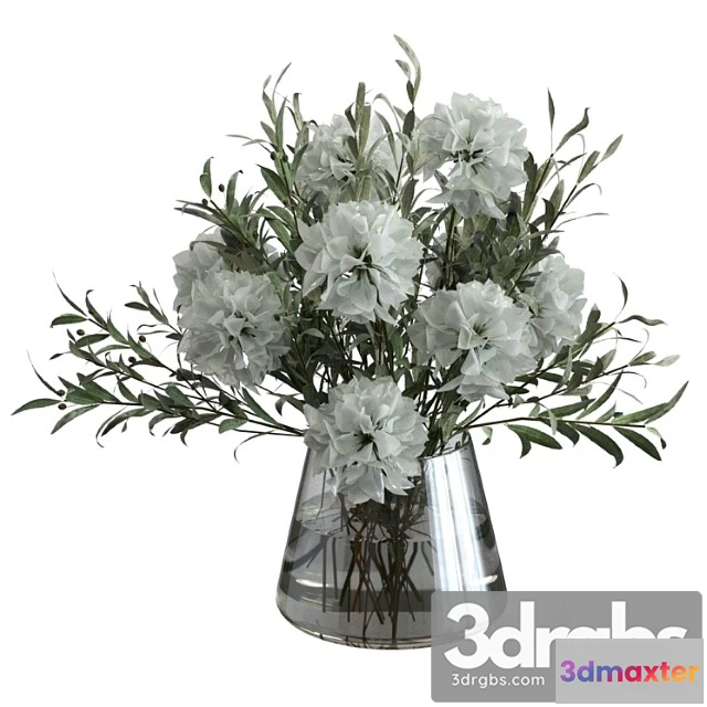 1059872 - Olive bouquet with white flowers