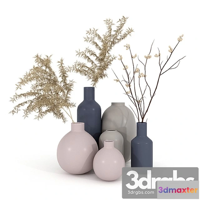 1060014 - Set vaz h & m with dried flowers