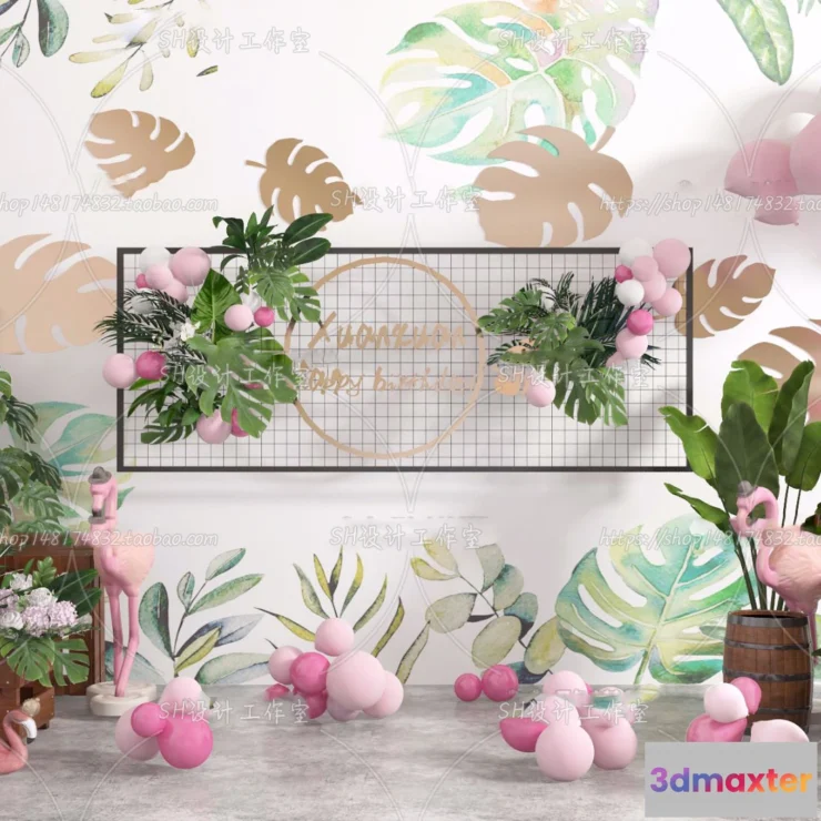 1134444 - Balloon Floral - 3D Models - 0004