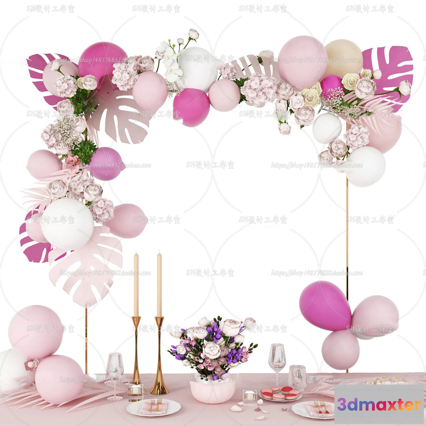 1134448 - Balloon Floral - 3D Models - 0006