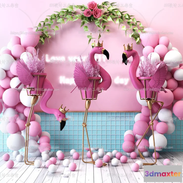 1134450 - Balloon Floral - 3D Models - 0007