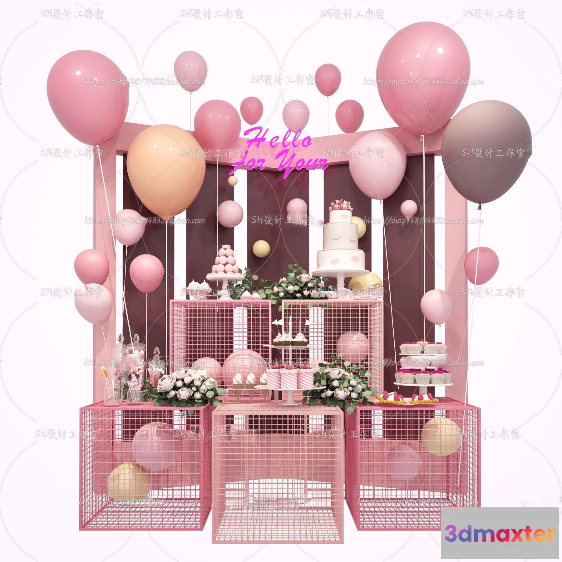 1134460 - Balloon Floral - 3D Models - 0012