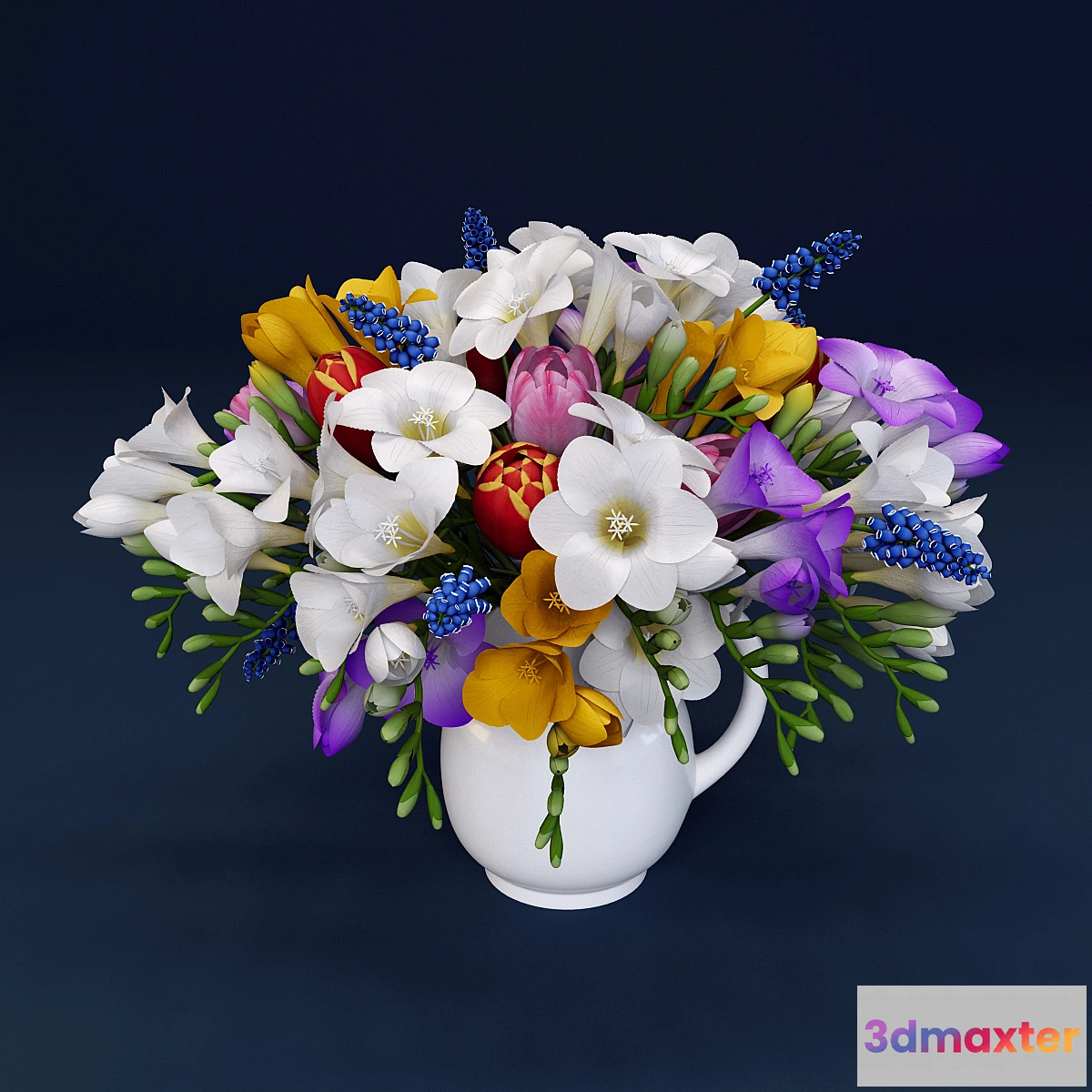 1269331 - Hyacinth Freesia tulips 3D Max