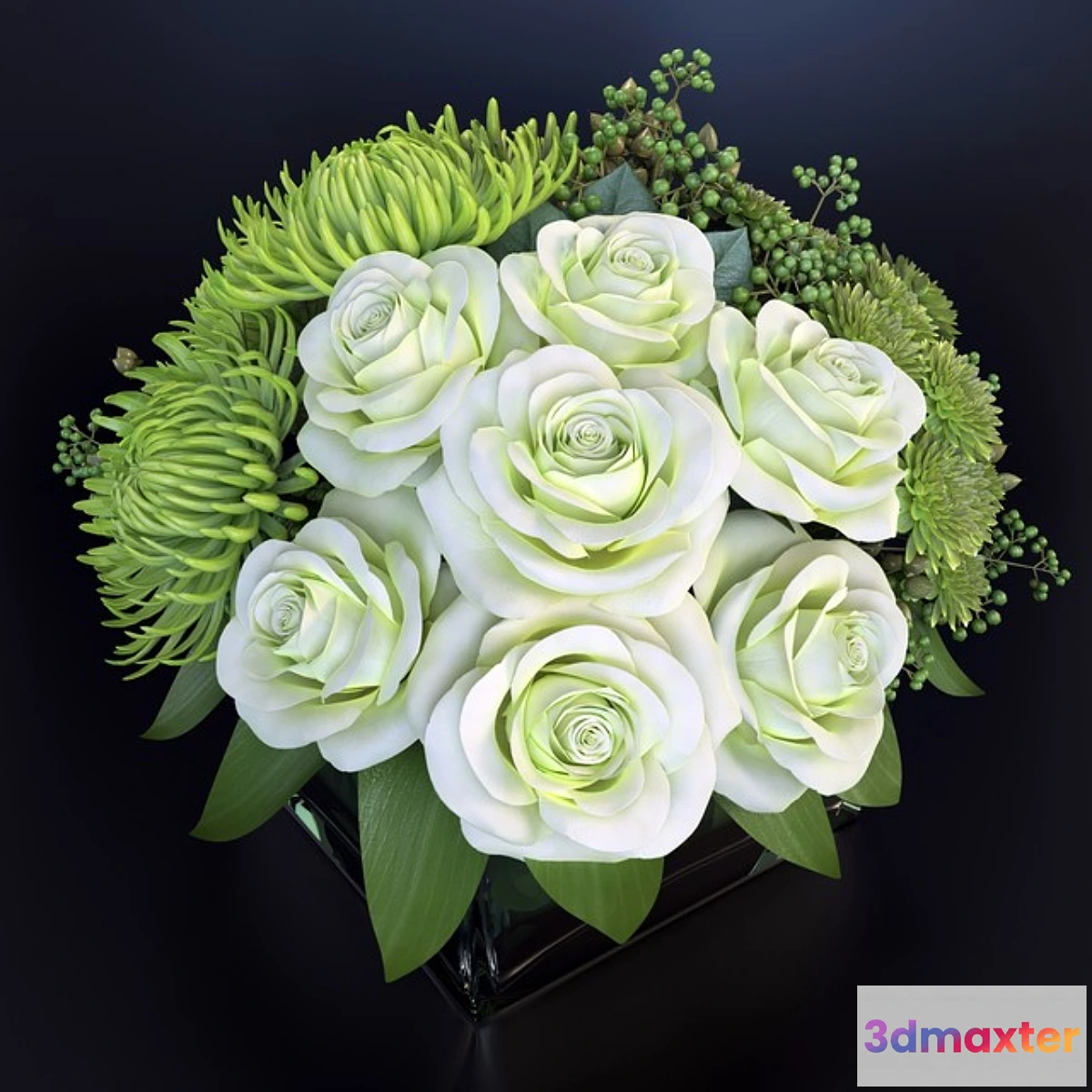 1280396 - Bouquet “green fantasy” 3D Max