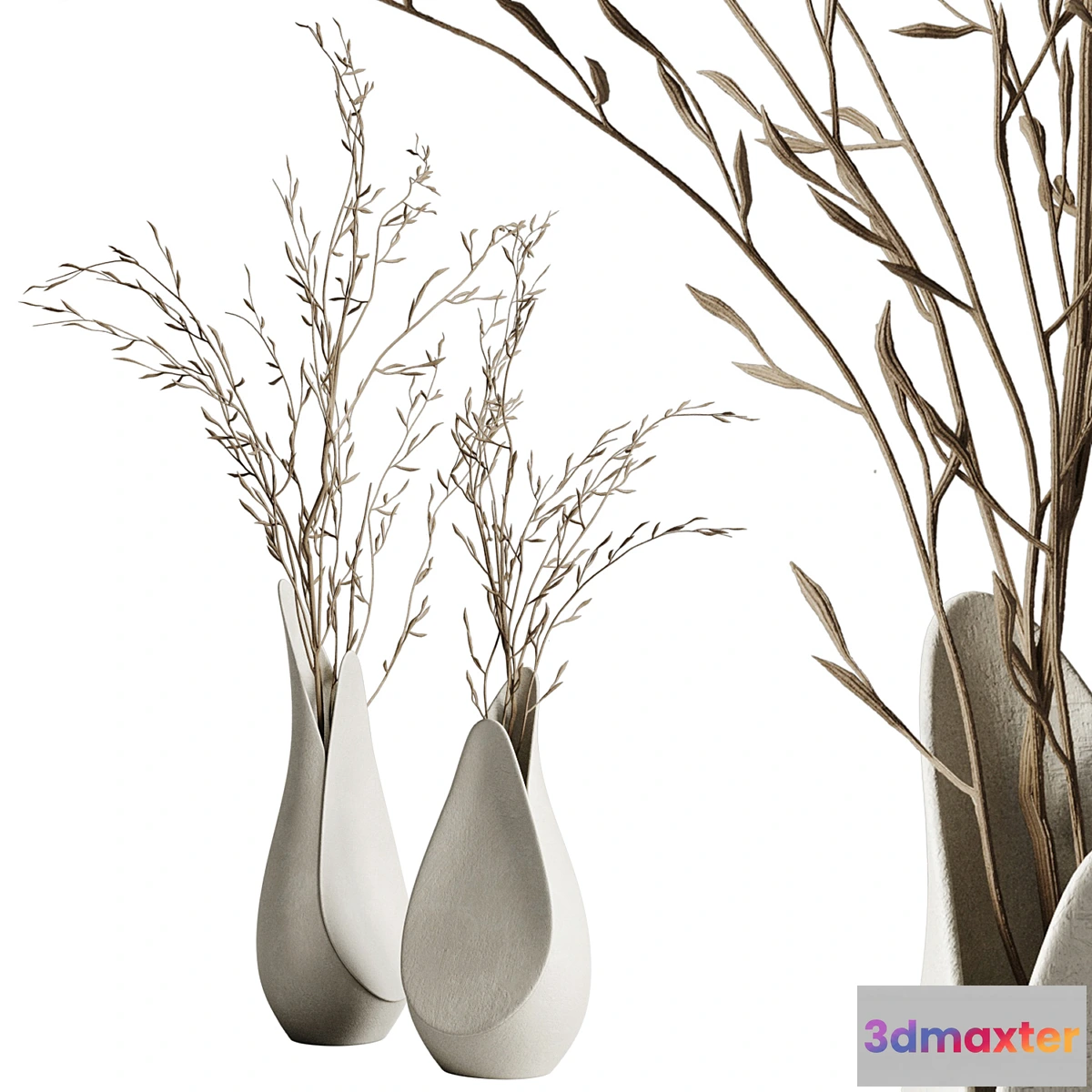 1294201 - Coals vase from Corner design with branches 3D Max