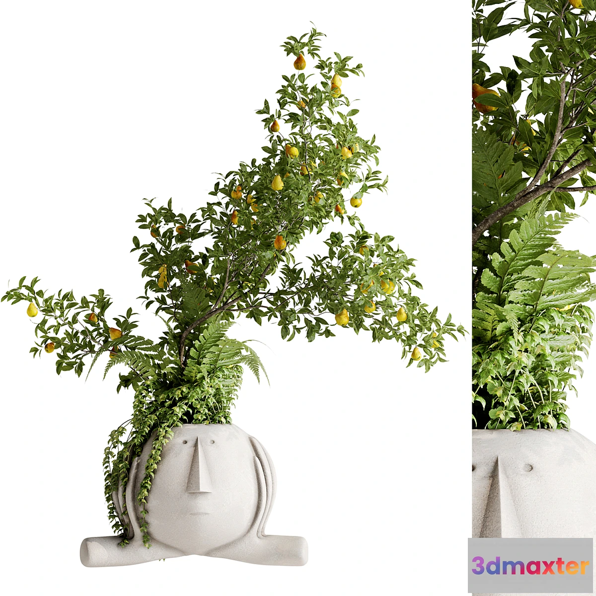 1320034 - Inserting plant bouquets into sculptures - No.2 3D Max