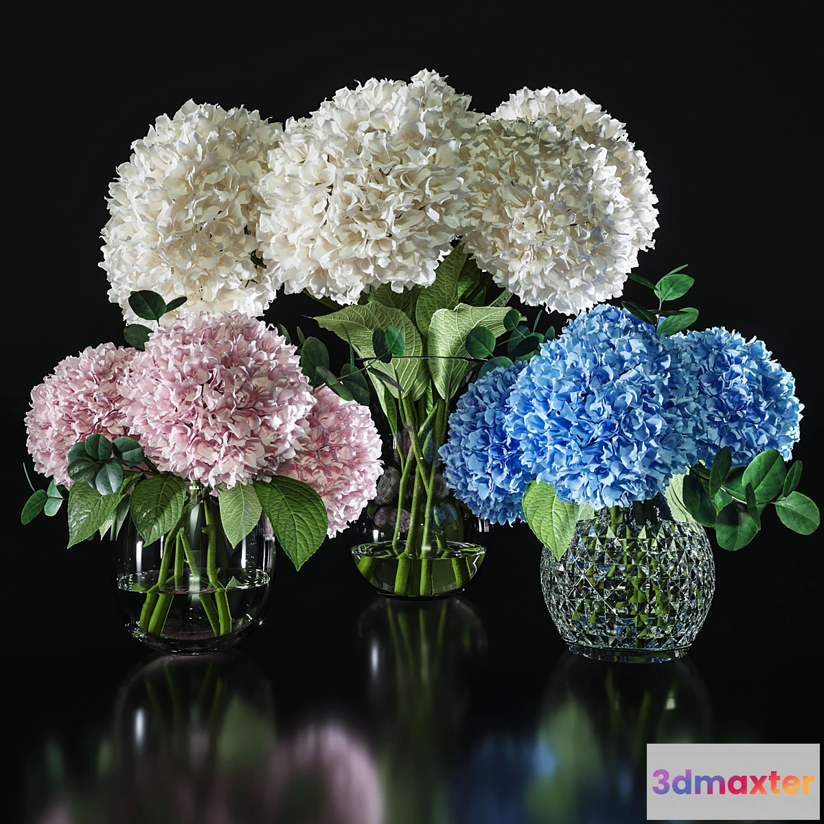 1324677 - Hydrangea set 001 3D Max