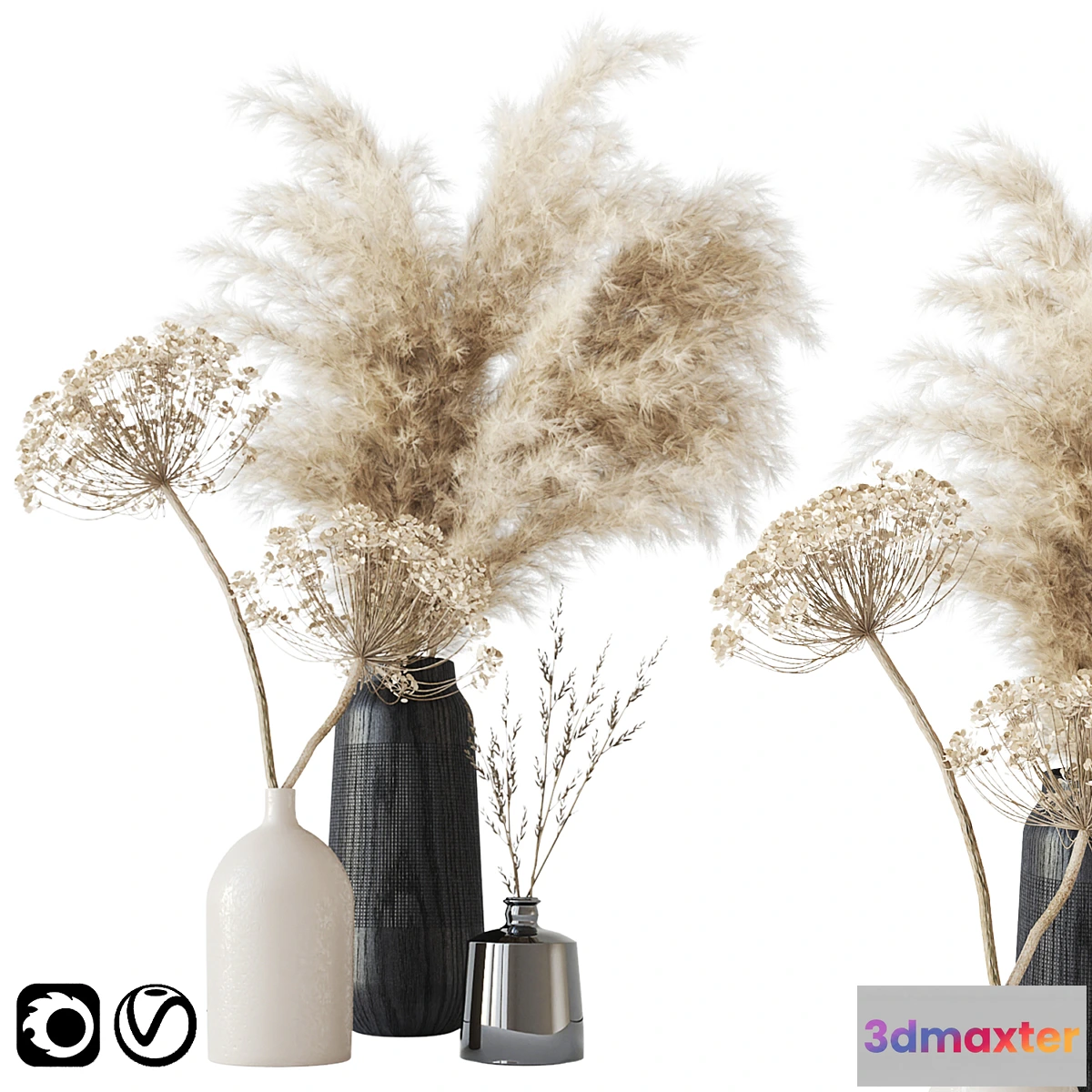 1325447 - Bouquet with dry composition 3D Max