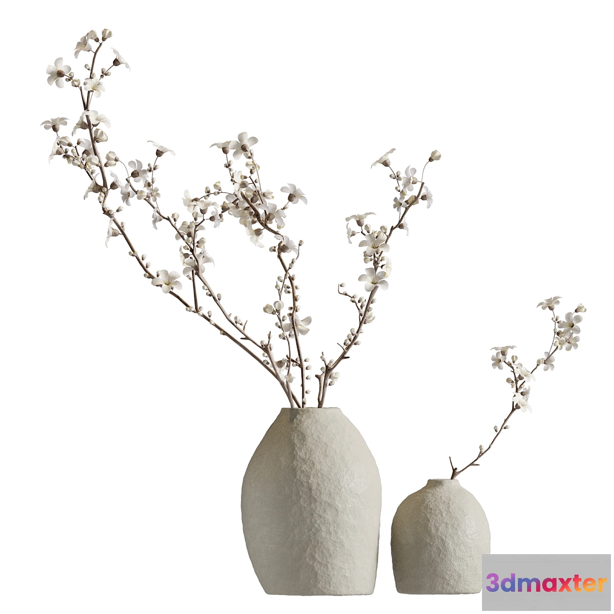 1344132 - Flowering branches in a vase (2 colors) 3D Max