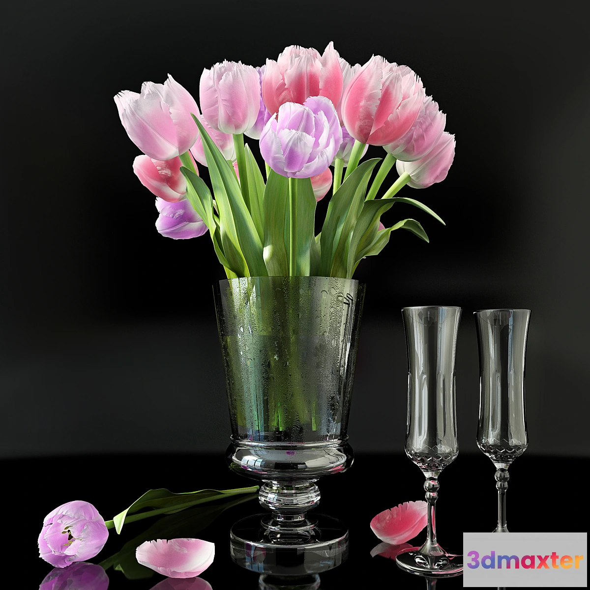 1392954 - Vase with tulips 3D Max