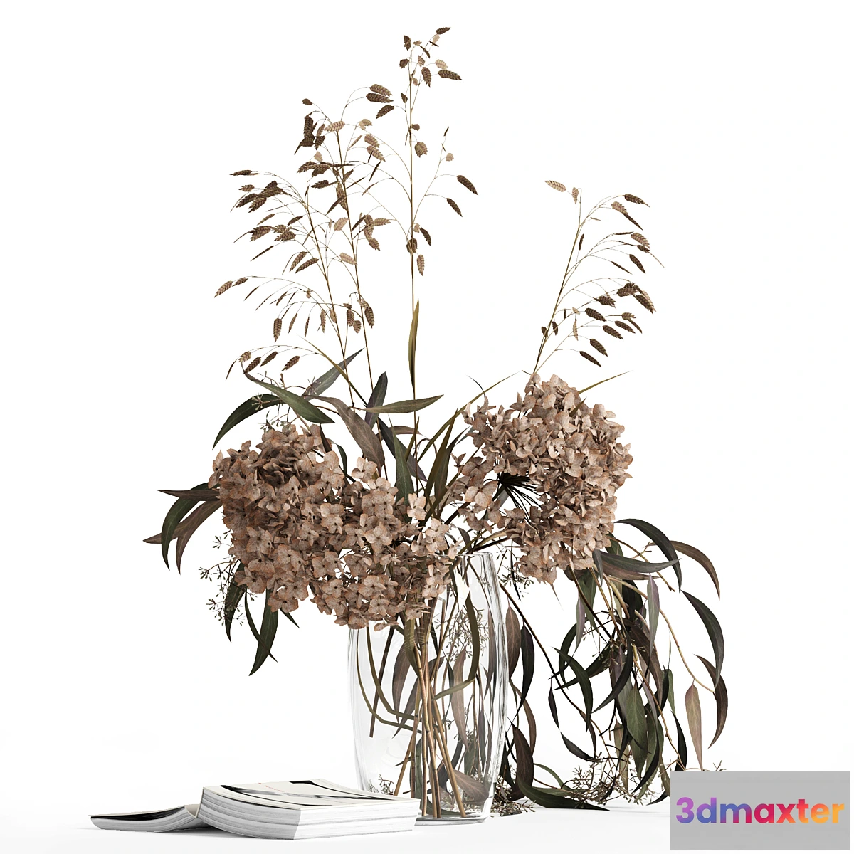 1397496 - Dry bouquet and book 3D Max