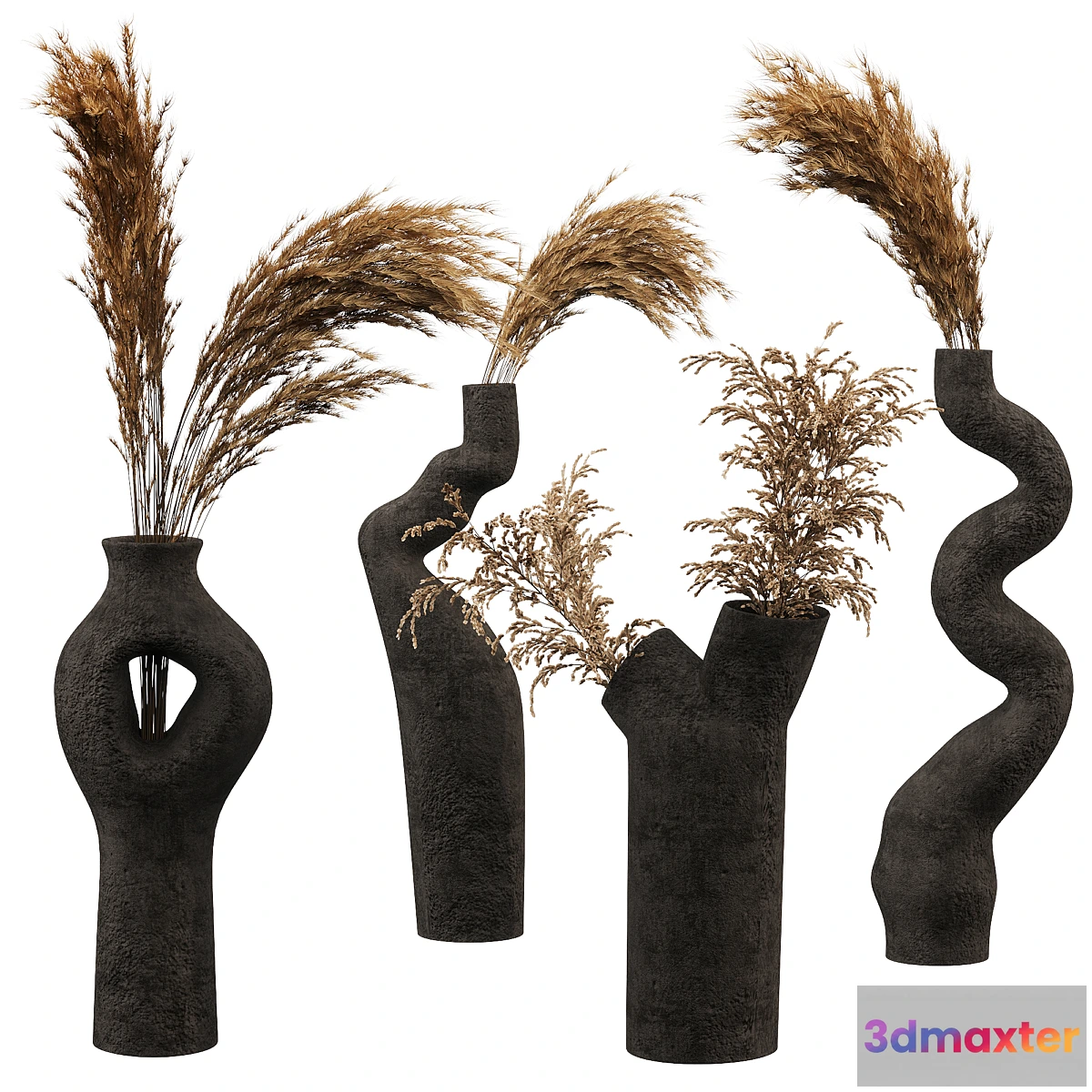 1405910 - Decorative set with Pampas Bouquet 3D Max