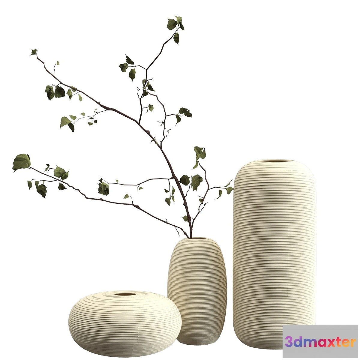 1407988 - Vases with branch 3D Max