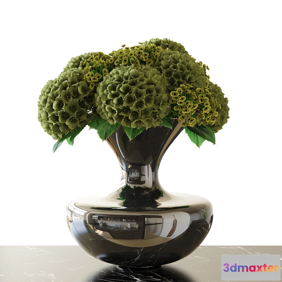 1416072 - Bouquet  Hydrangea 3D Max